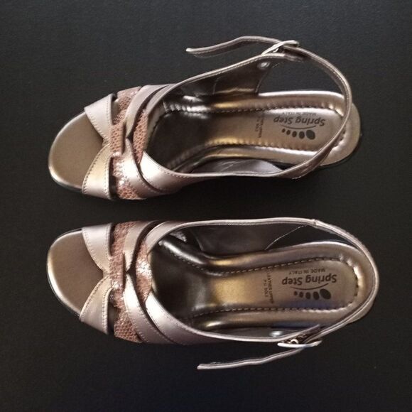 SPRING STEP ADORABLE SANDAL SHOES BRONZE SIZE 38  SIZE US: 7.5 - 8 - Picture 6 of 15